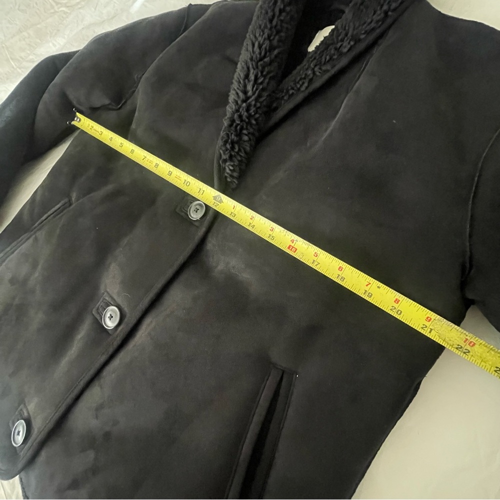 ARITZIA Wilfred Free Deanna Stallion Sherpa Jacket Button-Up Coat Black Sz S - Picture 12 of 15